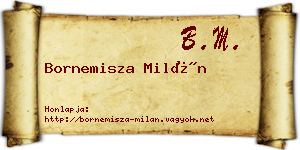 Bornemisza Milán névjegykártya