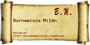 Bornemisza Milán névjegykártya